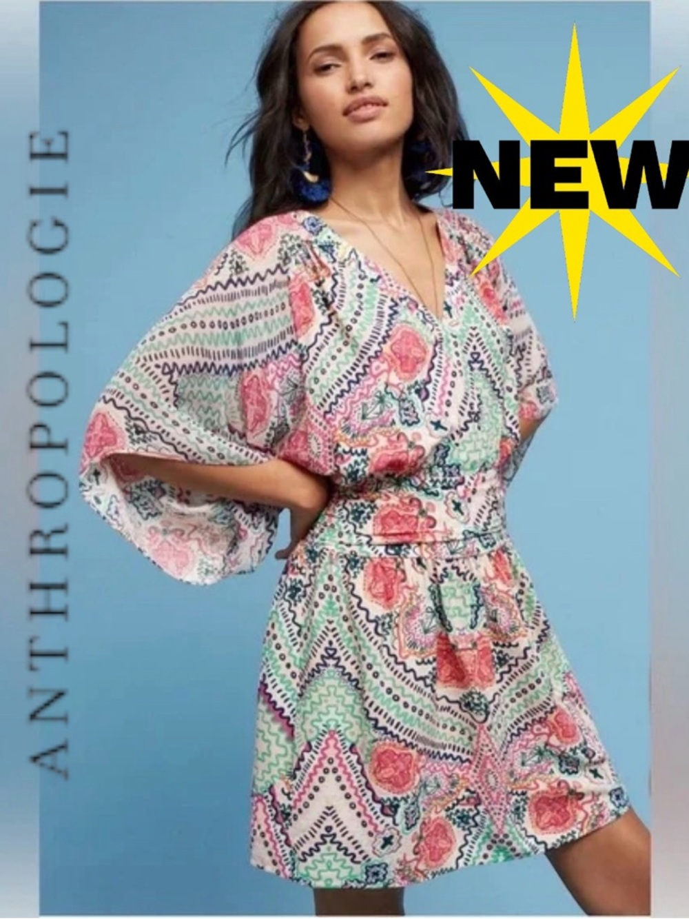 NEW with tags Maeve 💐 for Anthropologie kimono style floral dress large